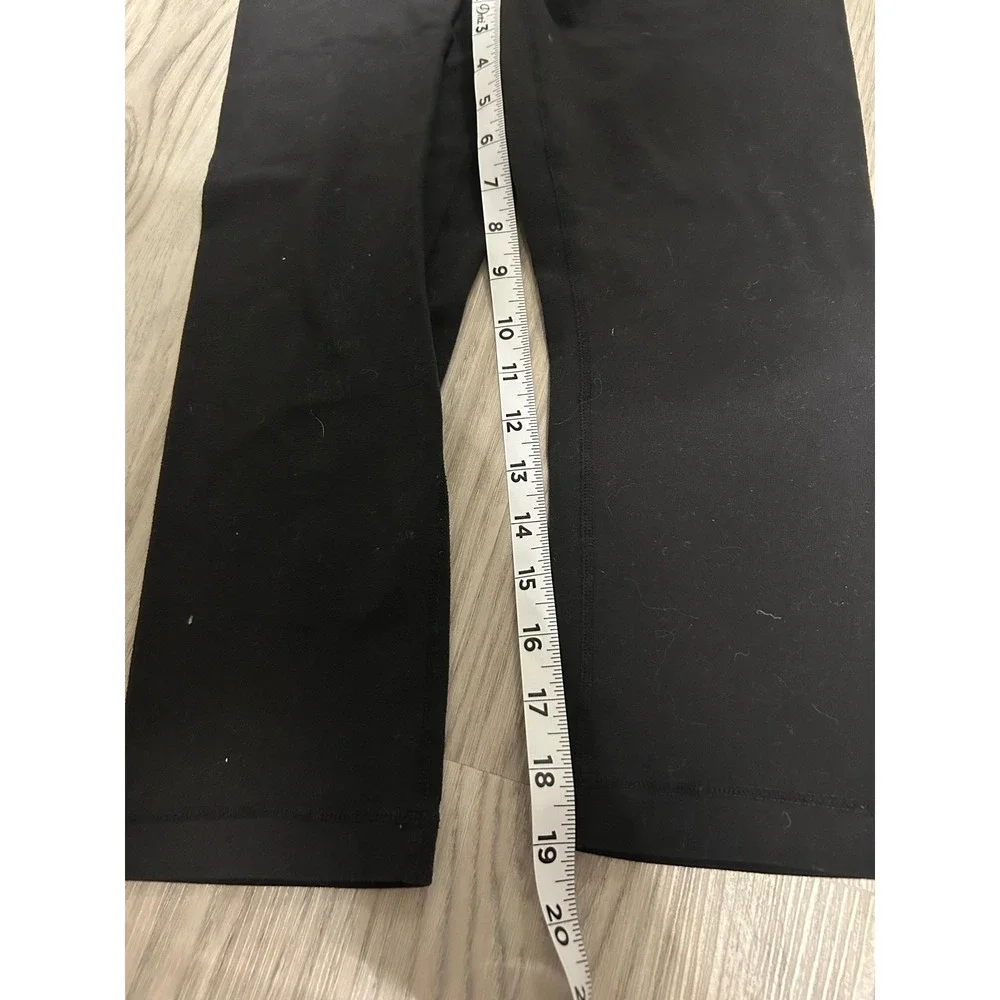 Lululemon DAMAGED Black Cropped Leggings Pants Women Size 6 Athleisure Yoga‎